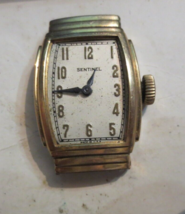 Vintage Ingraham Model L Sentinental Deco Manual Wind Men&#39;s Watch Goldtone - $13.99