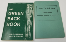 How to Sell More Dale Carnegie Booklet Green Back Book Set Sales Course 1966 - £18.94 GBP