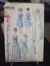 Simplicity 5872 Bridal Wedding Dress, Evening Gown &amp; Bridesmaid Gown - S... - $21.57
