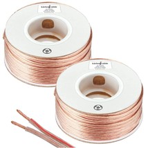 Cable Installer Pack-Two 100Ft Rolls 16-Gauge Cca Audio Stereo Speaker Wire Cabl - £30.65 GBP