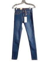 April Girl Distressed Skinny Jeans Dark Wash Denim Juniors Size 3 - £10.86 GBP