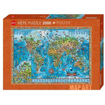 Heye Map Art Jigsaw Puzzle 2000pcs - Amazing World - $78.25