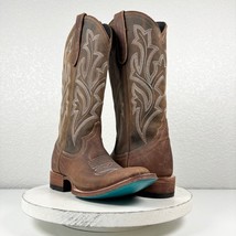Lane Saratoga Brown Square Toe Cowboy Boots Sz 7.5 Leather Western Wear ... - £147.93 GBP