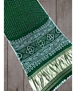  Pure Bandhej Silk Saree, Lagdi Patta Zari Weaving Rich Pallu  - $85.00
