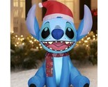 Gemmy Disney Stitch Christmas Inflatable Yard Decor 4.5 Feet Tall Lights Up - $49.89