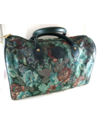 Vintage blue pink floral American Flyer Tapestry  Travel Weekender Bag 1... - $33.94 CAD