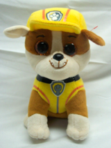 TY Paw Patrol YELLOW RUBBLE PUPPY DOG 6&quot; Plush STUFFED ANIMAL Toy  - £11.62 GBP