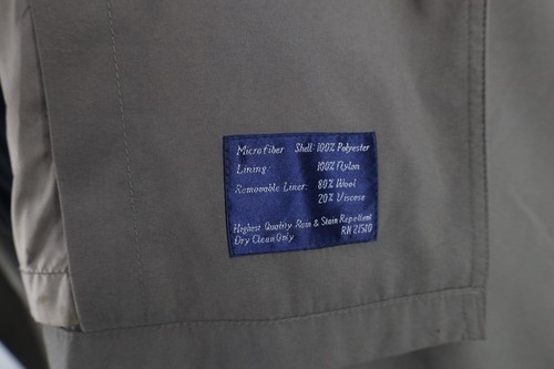 Vintage 90s Chaps Ralph Lauren Mens 44R Microfiber Belted Trench Coat Jacket Item image 13