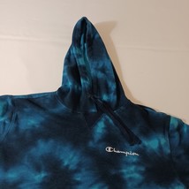Champion Men's Turquoise & Dyed Blue Drawstring Hoodie Pullover Sweatshirt Sz M image 5