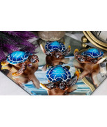 Blue Coastal Ocean Marine Giant Sea Turtle Miniature Figurines Pack Of 4 - $386.81 MXN