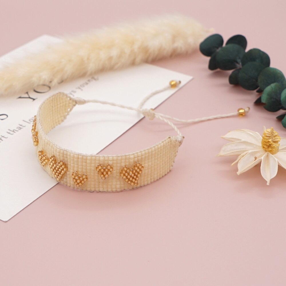 Primary image for Bracelet Set Handmade Beads Woven Jewelry Boho Beach Heart Bracelets Vacation Gi
