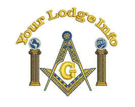 Freemason Masonic Compass Columns Custom Embroidered Polo Shirt Embroide... - $34.95+