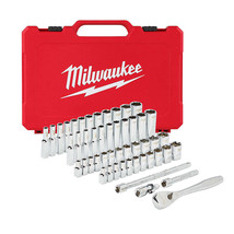 Milwaukee 48-22-9004 1/4-Inch Drive SAE and Metric Ratchet and Socket Se... - £120.27 GBP