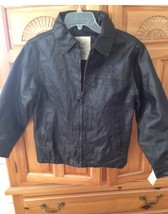 women&#39;s original Arizona jean company black jacket faux leather size medium (10- - £62.13 GBP