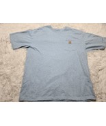 Carhartt T-Shirt XL Short Sleeve Pocket Loose Fit K87 H67 Blue Speckled ... - £7.21 GBP