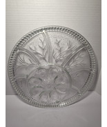 VINTAGE DEVILED EGG RELISH TRAY PLATE INDIANA GLASS TREE OF LIFE CLEAR D... - $13.85