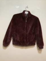 Cynthia Rowley Top Small Coat Red jacket Blazer Fax Fur Shell - $11.02