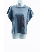 GAP Women  Eyelet Flutter Short Sleeve Crew Neck Top XS Light Blue - $376.79 MXN