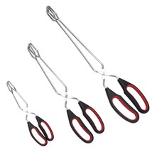 3 Pack Scissor Tongs Cooking Stainless Steel Food Tongs Barbecue Grilling Tongs  - £19.02 GBP