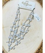 ERICA LYONS MULTI STRAND IMITATION PEARL NECKLACE SILVER TONE NWT RETAIL... - $19.75