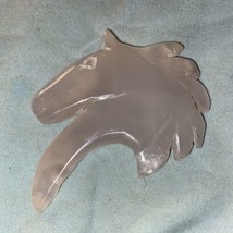 Horse Head Shape Stone Crystal Agate Clear Gray  2.5” H x 2.25” W - £8.21 GBP