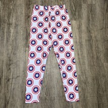 Mighty Fine Marvel Comics Captain America Legging Pants ~ Sz L ~ Shields - £12.48 GBP