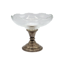 Vintage Marcus Jewelers Sterling Silver Weighted Glass Candy Dish Bowl - $1,237.37 MXN