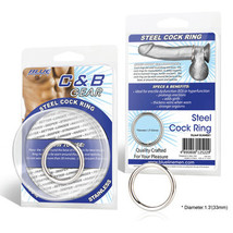 Blue Line C &amp; B Gear Stainless Steel Cock Ring 1.3 in. - £17.95 GBP