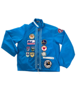 Vintage Dupont Nylon Blue Womans Racing Jacket sz L STP Leigh Las Vegas - $39.59
