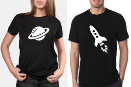 Couples Matching T-shirts Planet Cool Vintage Tees - £14.93 GBP