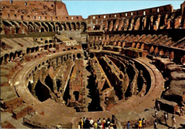 Postcard Italy, Rome Wide Aerial View of Interior of the Colosseum Ruins - £4.58 GBP