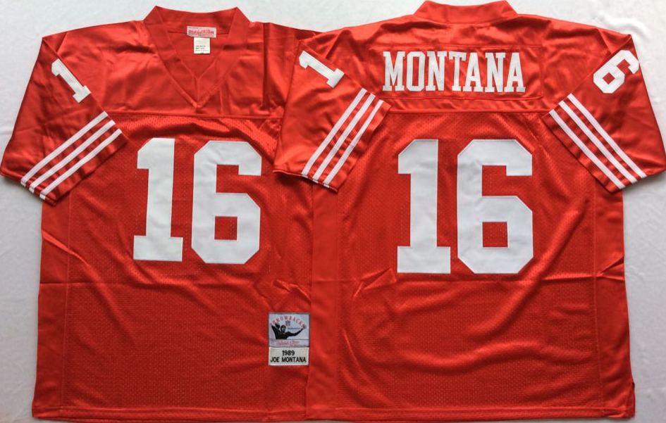 #16 Joe Montana Red Jersey - $45.00