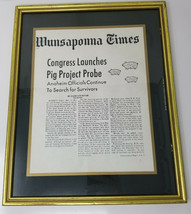 Three Pigs Congressional Hearing Wunsaponna Times News Article Vintage F... - £15.11 GBP