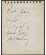 1940&#39;S SIGNED ALBUM PAGE X8 UMPIRE BEANS REARDON NICK ETTEN BUD METHENY ... - $898.67 MXN