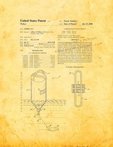 Fishing Jug Patent Print - Golden Look - $7.95+