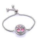 Tree of Life Diffuser Bracelet Aromatherapy lockets stainless steel Esse... - £9.09 GBP