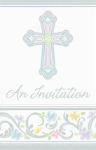 Blessed Day Cross Baptism, Christening Party Invitations 8 ct - £3.88 GBP