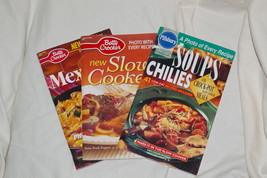 Lot of 3 Cookbooks 1 Pillsbury  2 Betty Crocker ~ Mexican ~ Slow Cooker ... - £7.83 GBP