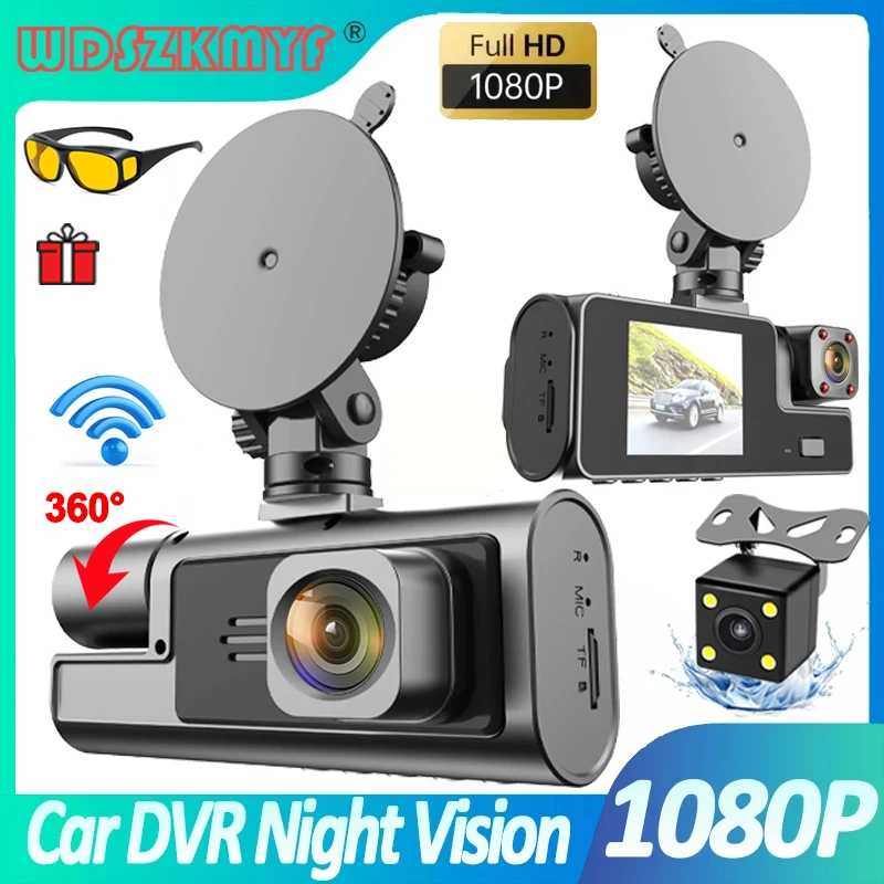 3Lens Car DVR 1080P Dash Cam for Cars WIFI Video Recorder Rear View Camera for - £28.60 GBP+