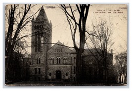 Library Building University of Illinois Urbana IL DB Postcard P25 - £2.78 GBP