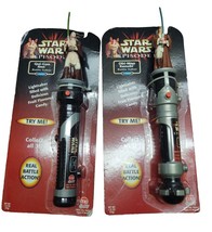 Set Of 2 NEW Star Wars Episode I Obi-Wan Kenobi Qui-Gon Jinn Battle Saber Candy - £8.83 GBP