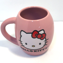 Sanrio Hello Kitty Pink Coffee Tea Mug Cup Butterfly &amp; Bee Around Inner Rim - £11.84 GBP