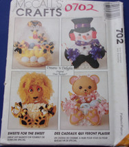 McCall’s Crafts Chicken Lion, Bear, Chicken Dog Mr. Mrs Clause Basket #702 Uncut - $5.99