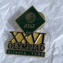AT&amp;T 1996 Atlanta Georgia Olympics USA Olympic Torch Lapel Hat Pin Pinback - $7.95