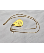 Vintage AVON Necklace With Handcrafted Gold Plated Pewter Orchid Pendant