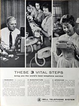 Bell Telephone System These 3 vital steps-1962 Vintage Print Ad - $9.74