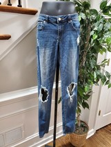 Revolt Women&#39;s Blue Denim Cotton Skinny Legs High Rise Casual Jeans Size 5 - £22.33 GBP