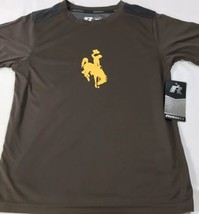 Russell Athletic Wyoming Cowboys Shirt BoysSZ M 8 Brown Team Logo NCAA Polyester - $12.00