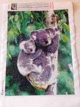 Diamond Art Painting Completed Handmade 2 Koala Bears Canvas 12” X 16&quot; - £29.49 GBP