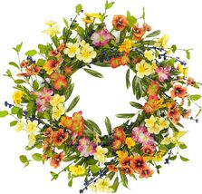 Vibrant Spring Summer Wreath for Indoor/Outdoor: Eucalyptus &amp; Olive Leav... - $61.33